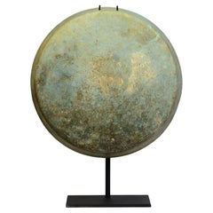 XII secolo, Angkor Vat, antico grande gong Khmer in bronzo con supporto