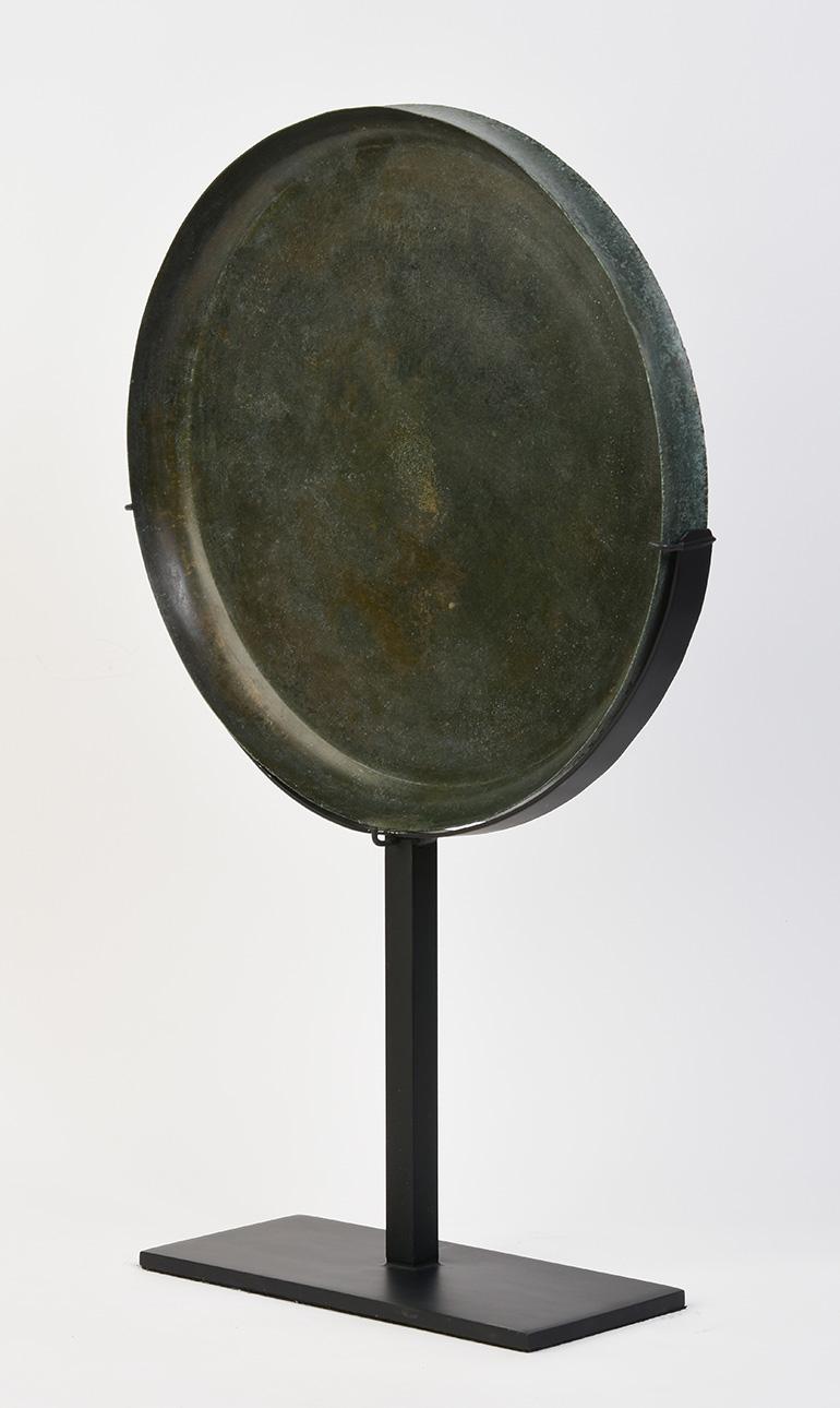 18th Century and Earlier 12th Century, Angkor Vat, Antique Khmer Bronze Tray with Stand