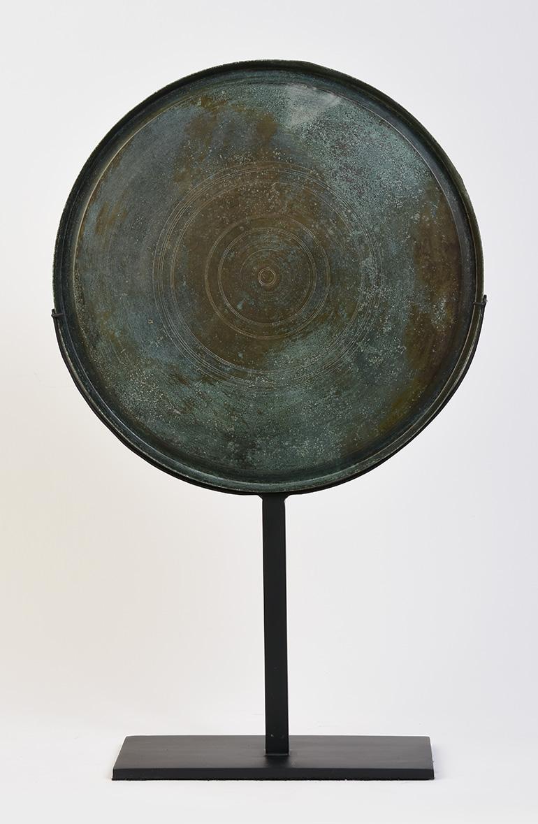 12th Century, Angkor Vat, Antique Khmer Bronze Tray with Stand 2