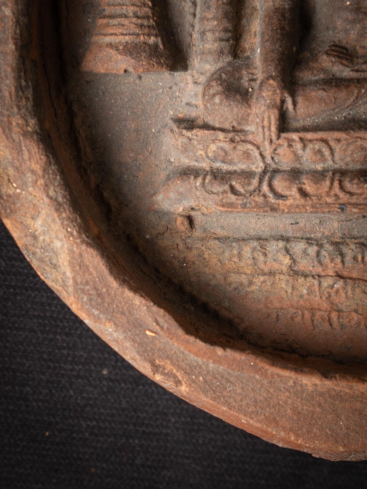 12th century antique pottery Pagan Votive Tablet from Burma - OriginalBuddhas 2