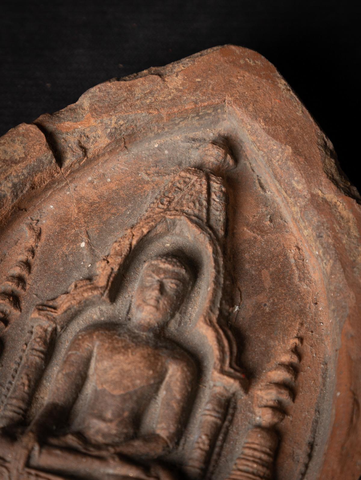 12th century antique pottery Pagan Votive Tablet from Burma - OriginalBuddhas 3