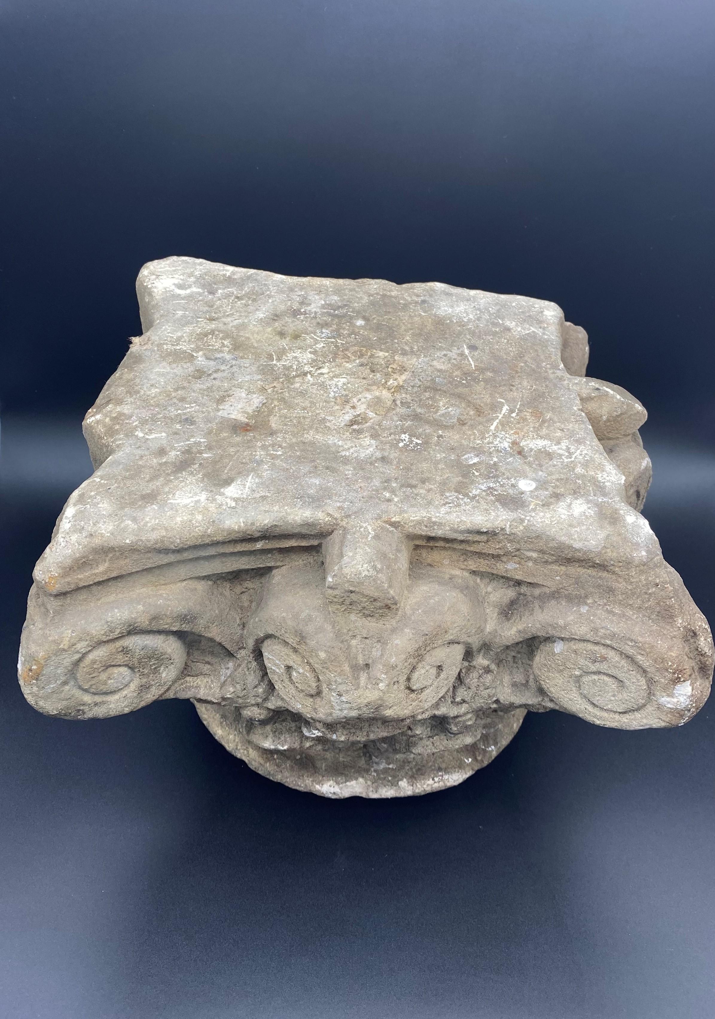 12th Century Corinthian Limestone Capital For Sale 6