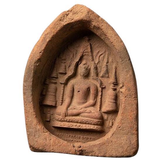 12th Century, Pagan Votive Tablet from Burma For Sale