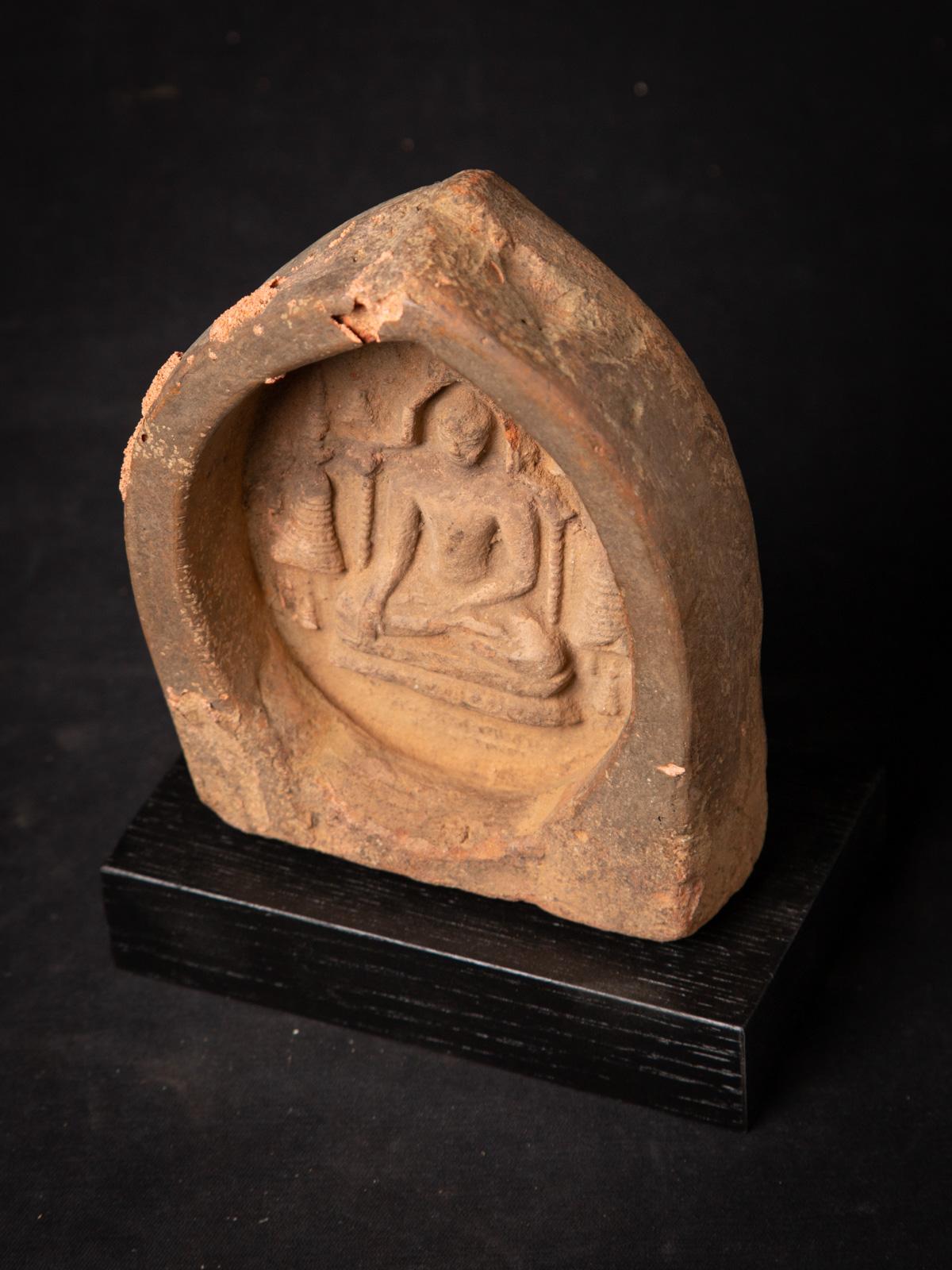 Terracotta 12th century Pagan Votive Tablet from Burma - OriginalBuddhas For Sale