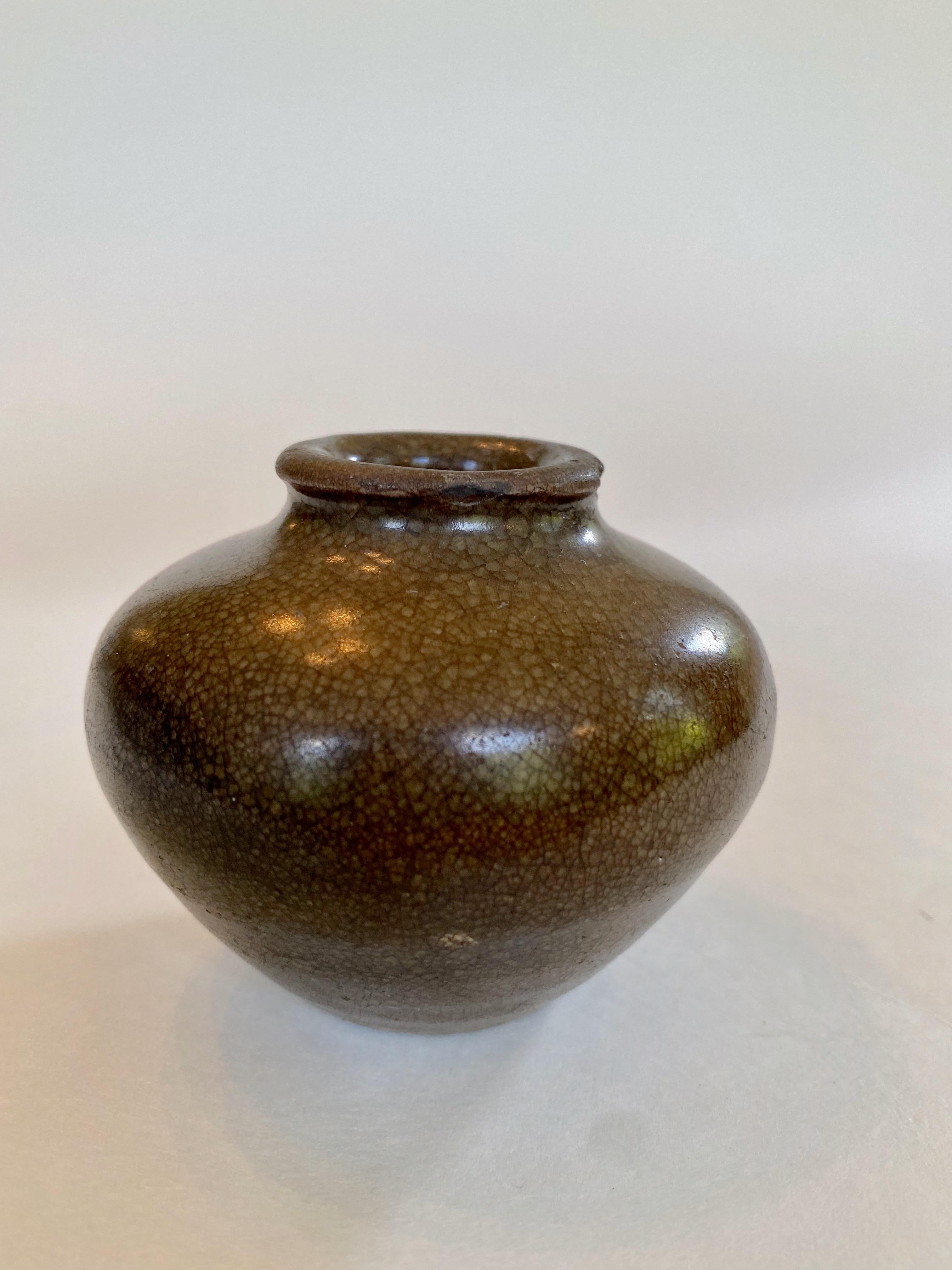12th Century Song Jarlet with Deep Brown Glaze In Good Condition For Sale In Atlanta, GA