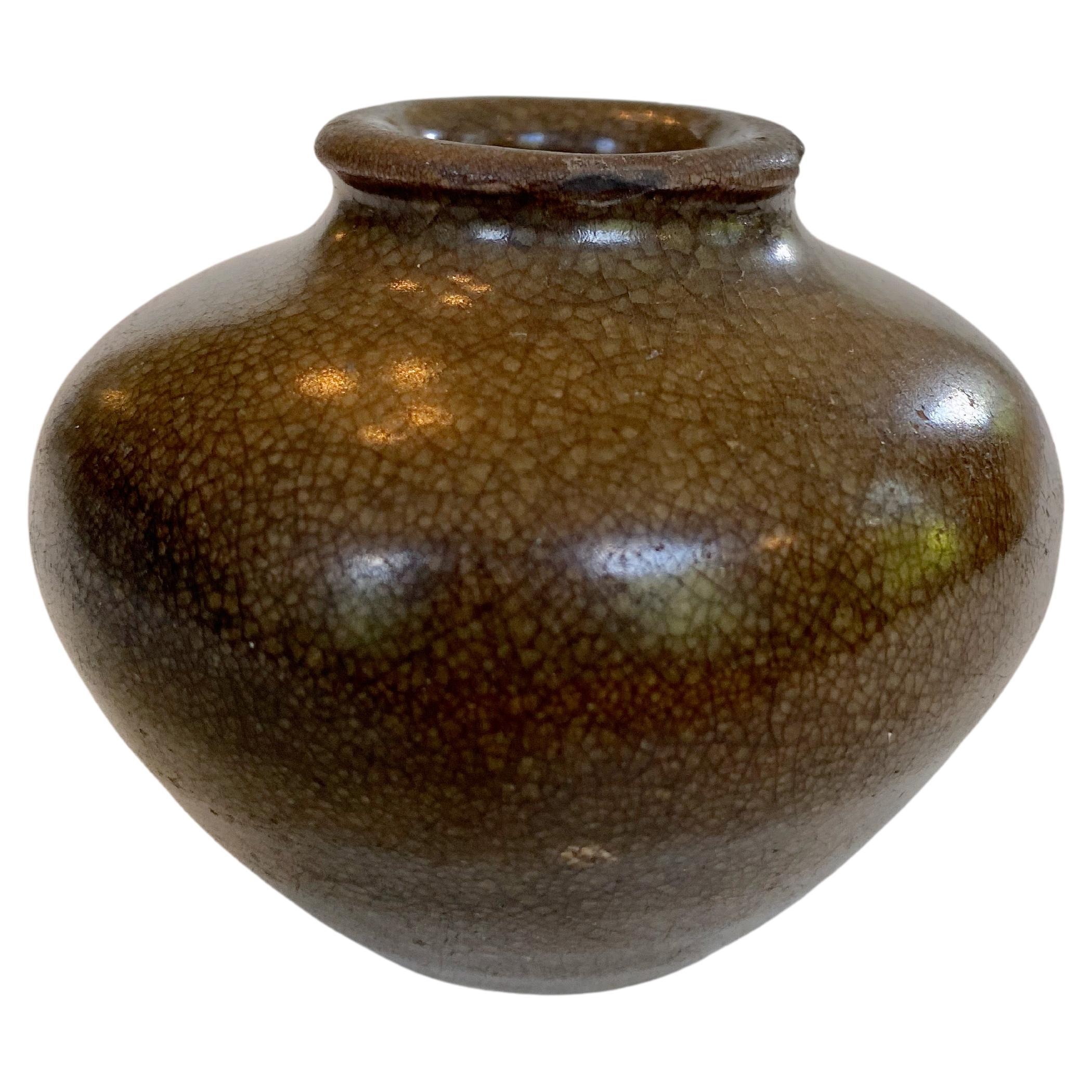 12th Century Song Jarlet with Deep Brown Glaze For Sale