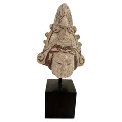 Antique 12th Century Terracotta Head of a Woman