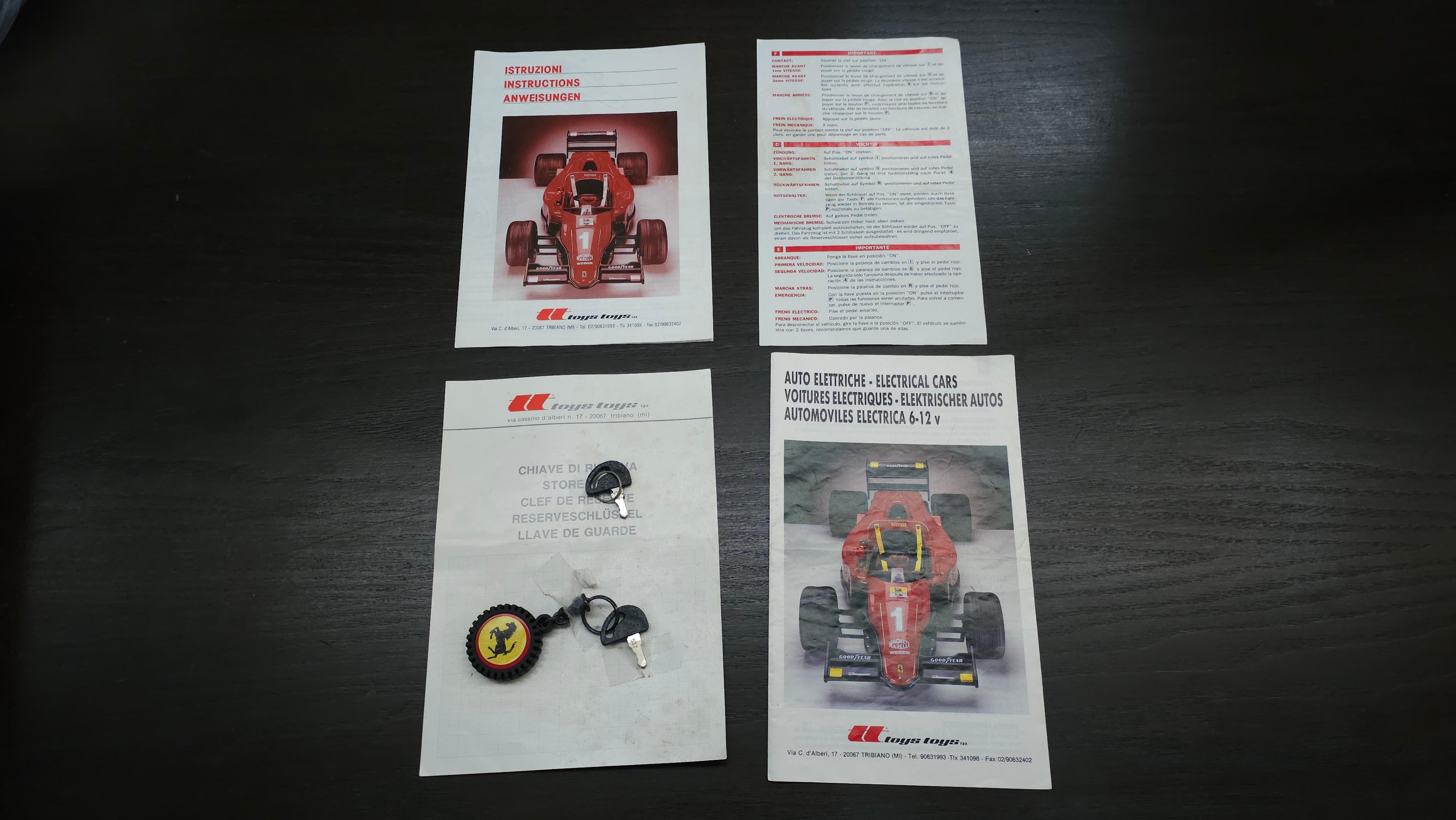 Coche de carreras eléctrico Ferrari F1 12V de Toys Toys 13