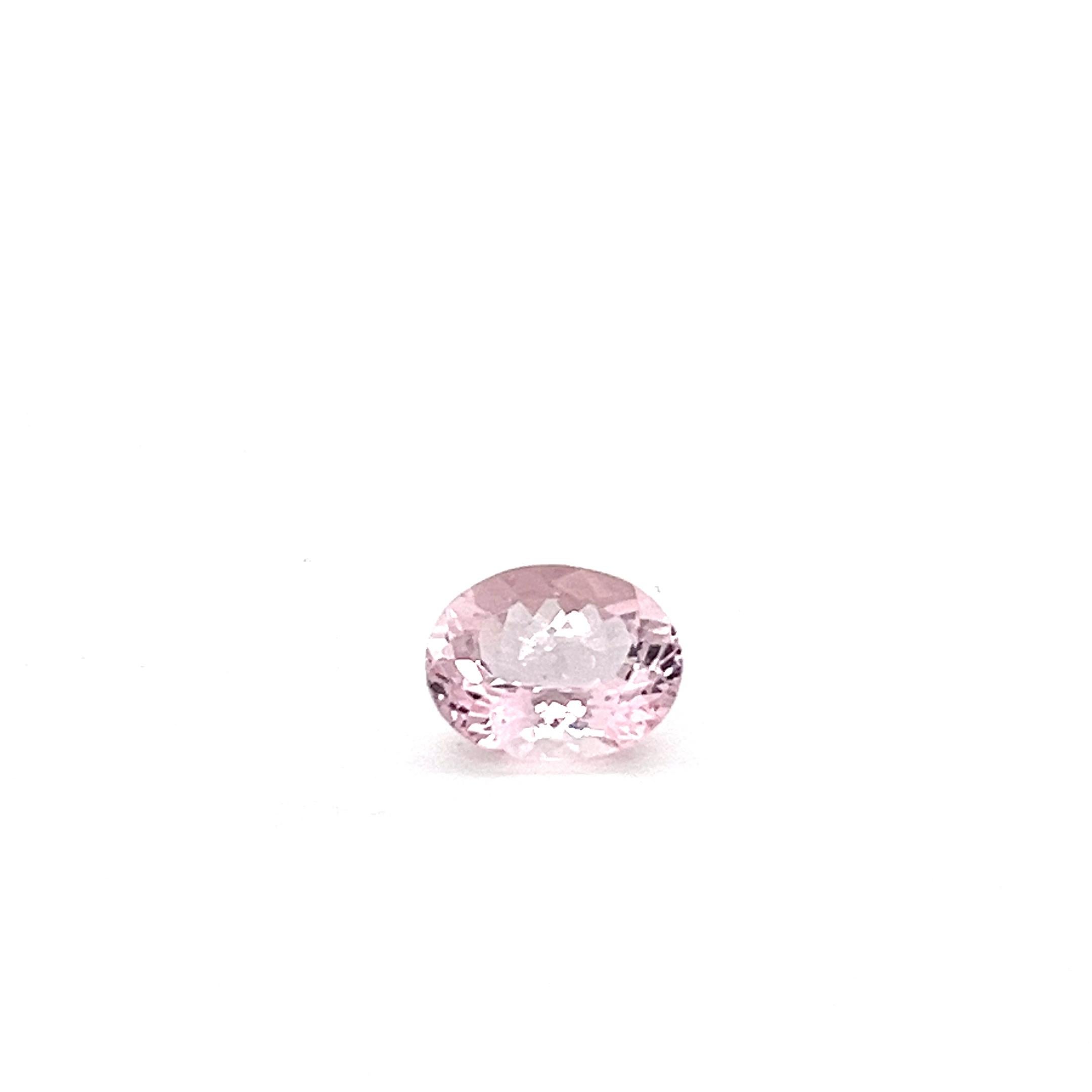 Oval Cut 12x10 mm Oval Faceted Cut Natural Pink Morganite Loose Gemstone AAA Morganite For Sale