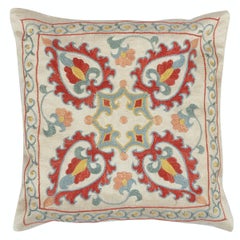 12"x12" 100% Silk Cushion Cover. Embroidered Lace Pillow. New Accent Pillow