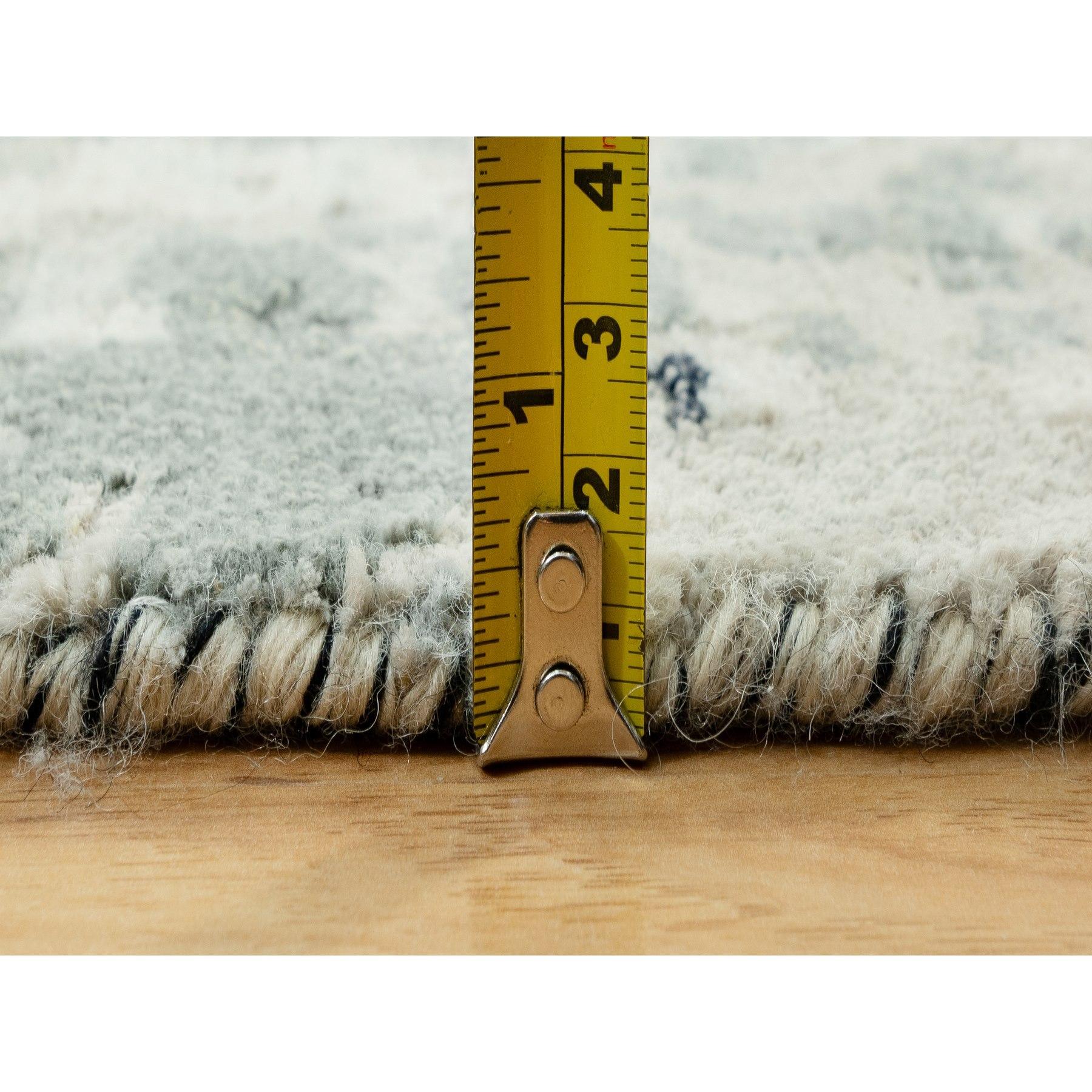 12'x12' Schwarzer handgeknüpfter, weicher, abstrakter Teppich aus Wolle und Seide mit abstraktem Design im Angebot 3