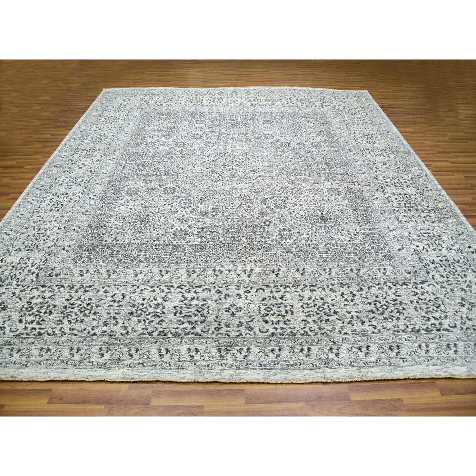 This is a truly genuine one-of-a-kind Mamluk Dynasty, Undyed Pure Wool, Tone on Tone, Hand Knotted, Oriental Rug. It has been Knotted for months and months in the centuries-old weaving craftsmanship techniques by artisans.
Primary materials: