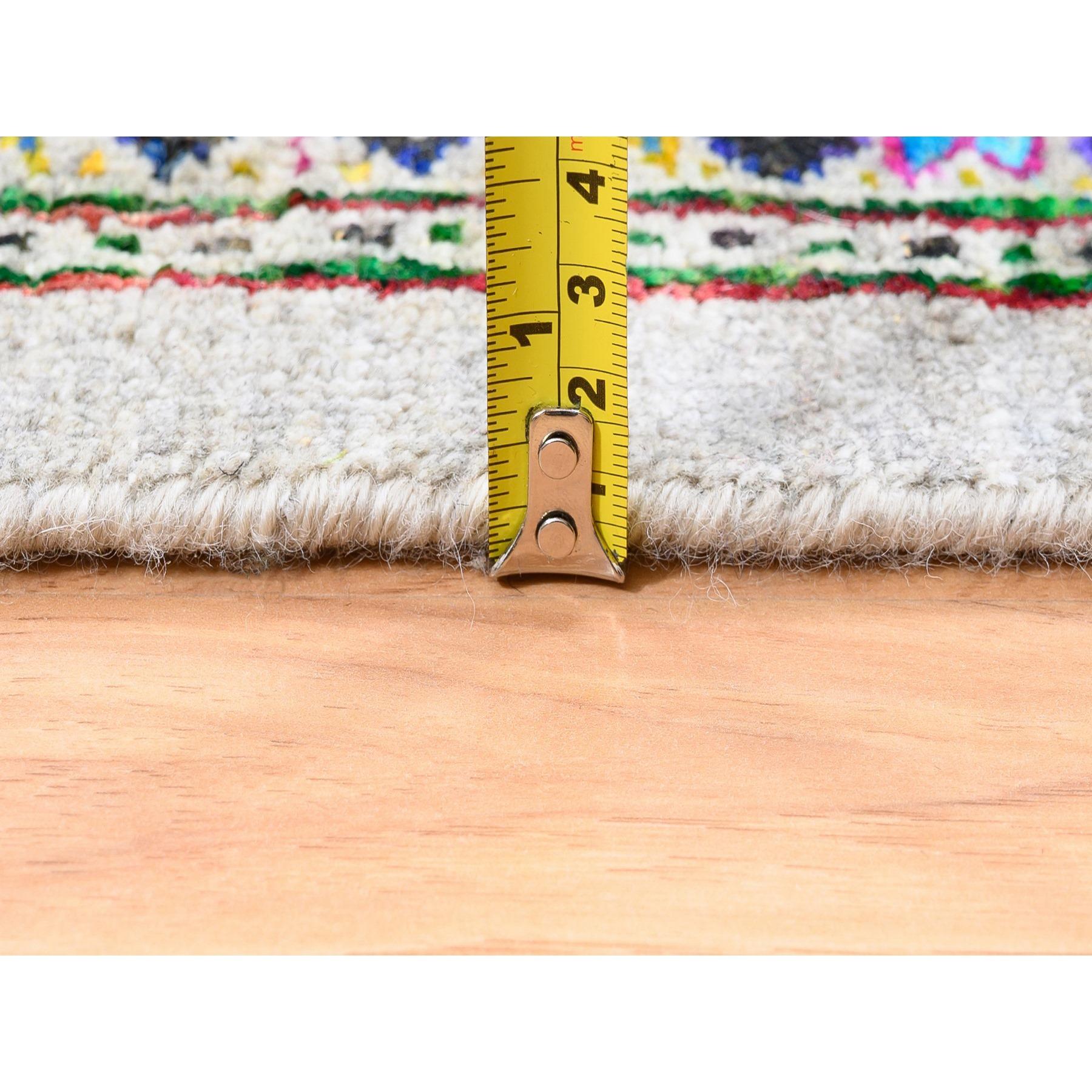 12'x12' Tapis coloré en laine et soie sari Sarouk inspiré du Mir noué à la main en vente 3