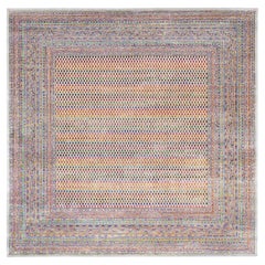 12
x12
 Tapis coloré en laine et soie sari Sarouk inspiré du Mir noué à la main