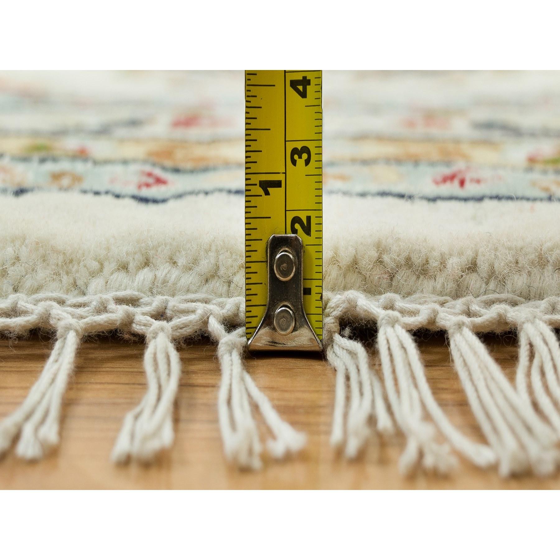 12'x12' Taube Weiß, handgeknüpft, 250 KPSI, 100% Wolle, Nain Orientalischer Teppich, Nain im Angebot 3