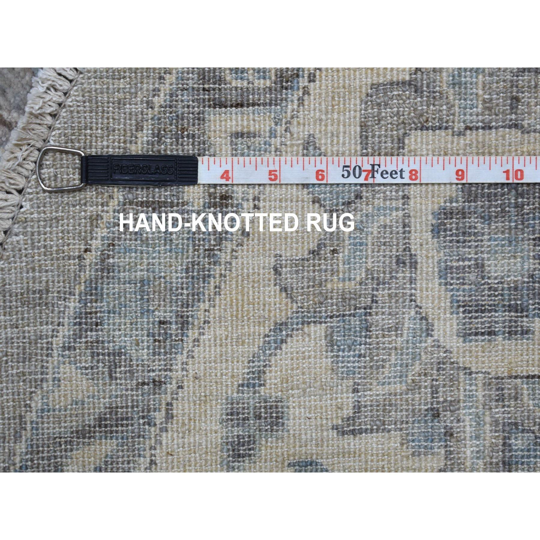 12'x12' Gray Afghan Peshawar with Ziegler Mahal Design Organic Wool Rug For Sale 6