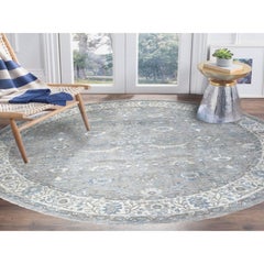 12'x12' Gray Afghan Peshawar with Ziegler Mahal Design Organic Wool Rug