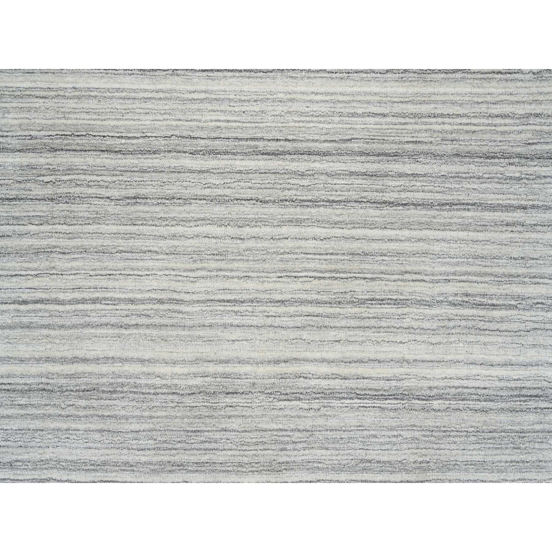 12'x12' Grauer handgewebter ungefärbter natürlicher Wollteppich Modernes Design Runder Teppich im Angebot 1