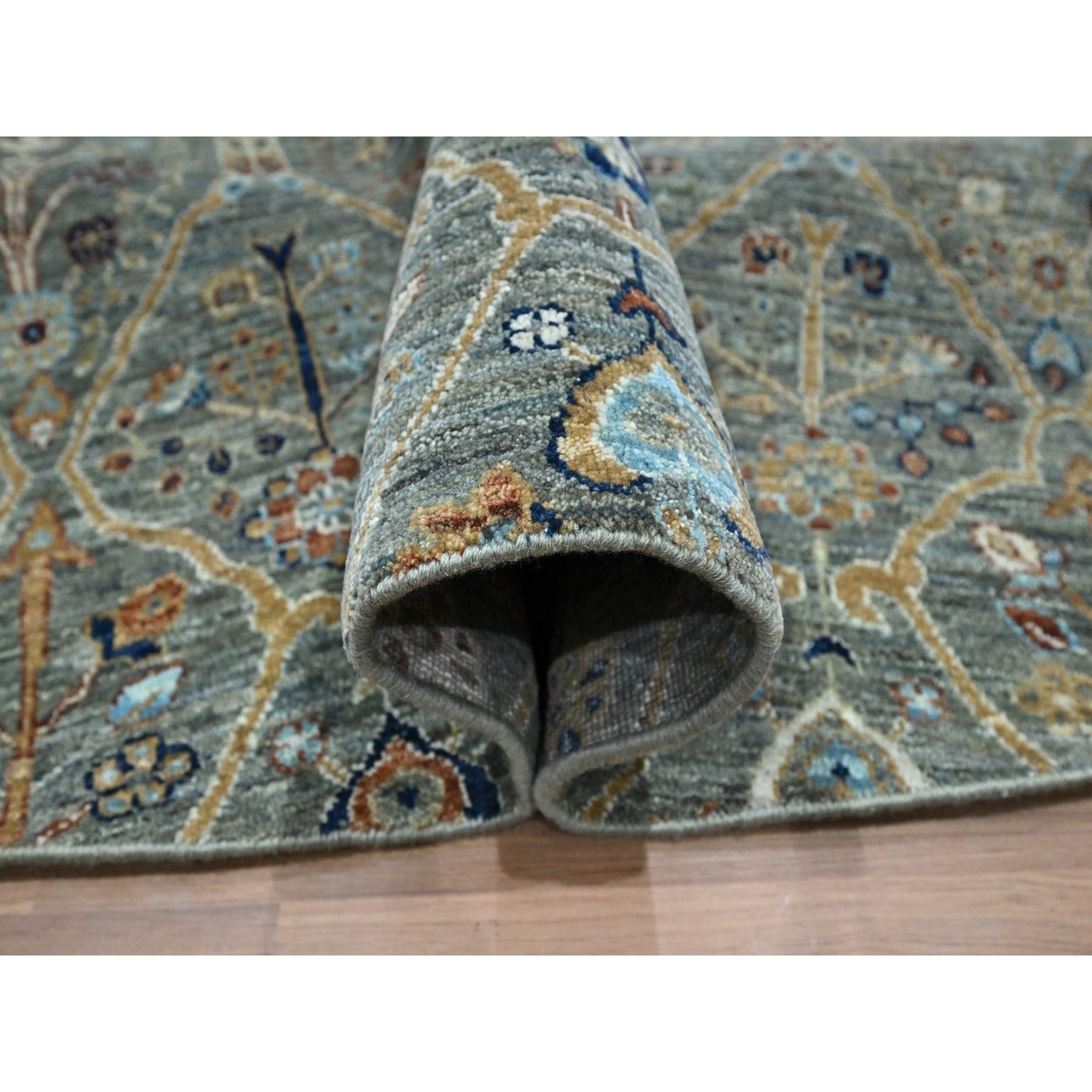 12'x12' Green Trellis Borderless Garden Design Hand Knotsted All Wool Round Rug (Tapis rond en laine) Neuf - En vente à Carlstadt, NJ