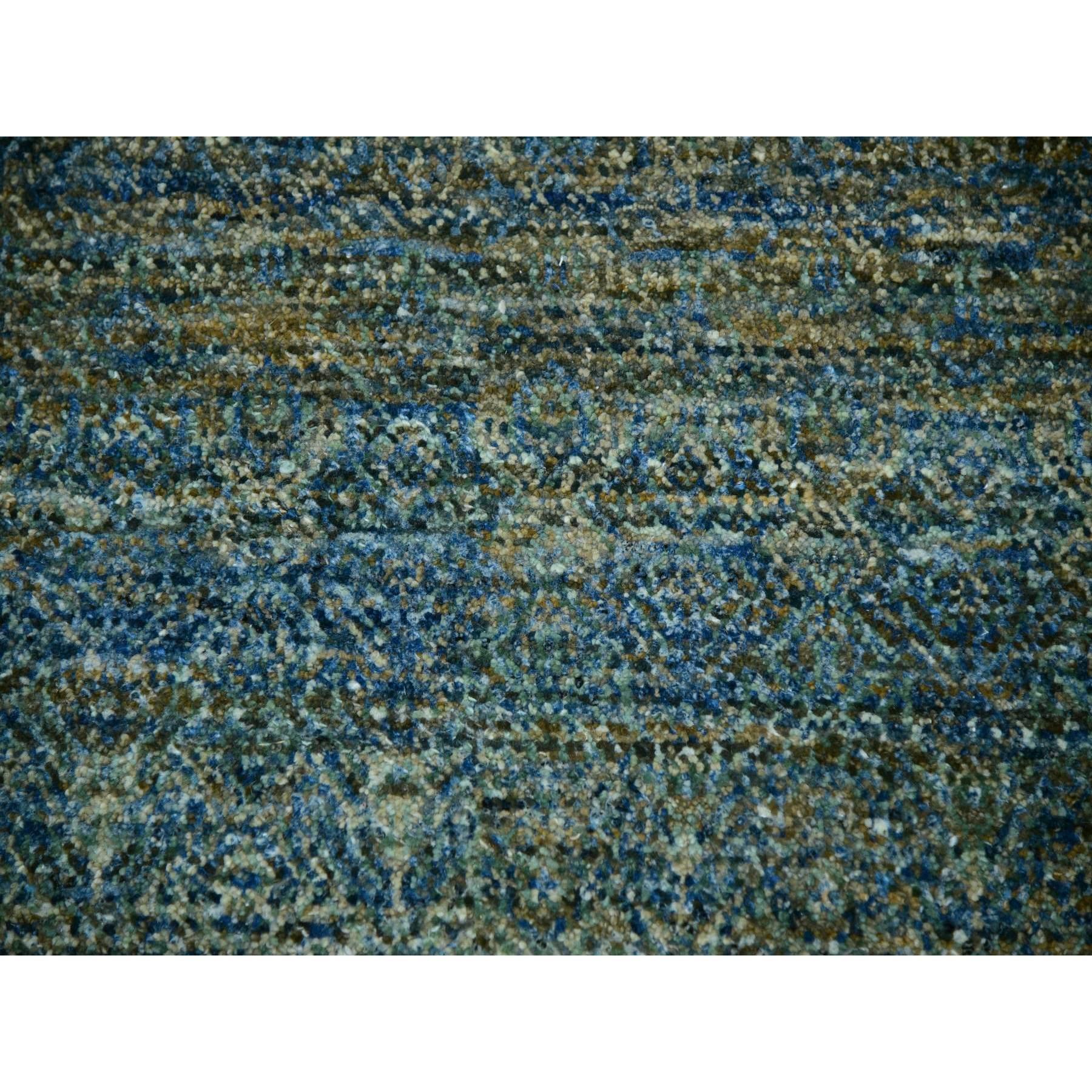 12'x12' Myrtle Green Laine nouée à la main Kohinoor Herrita Round Tapis d'Orient en vente 1