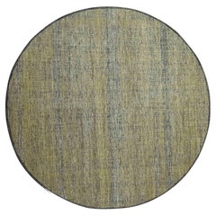 Tapis rond 12'x12' Peanut Brown noué à la main en pure laine Oxidized Grass Design