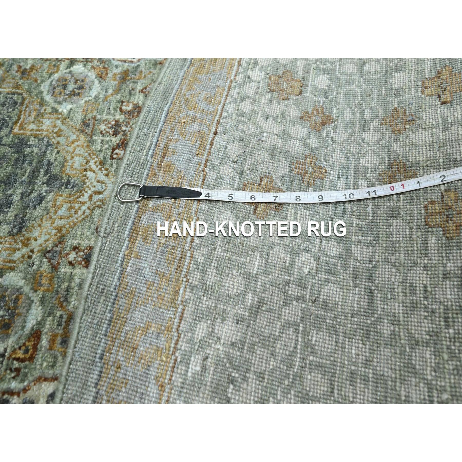 12'x12' Greene & Greene Greene Mamluke, Tappeto rotondo annodato a mano in pura lana in vendita 3