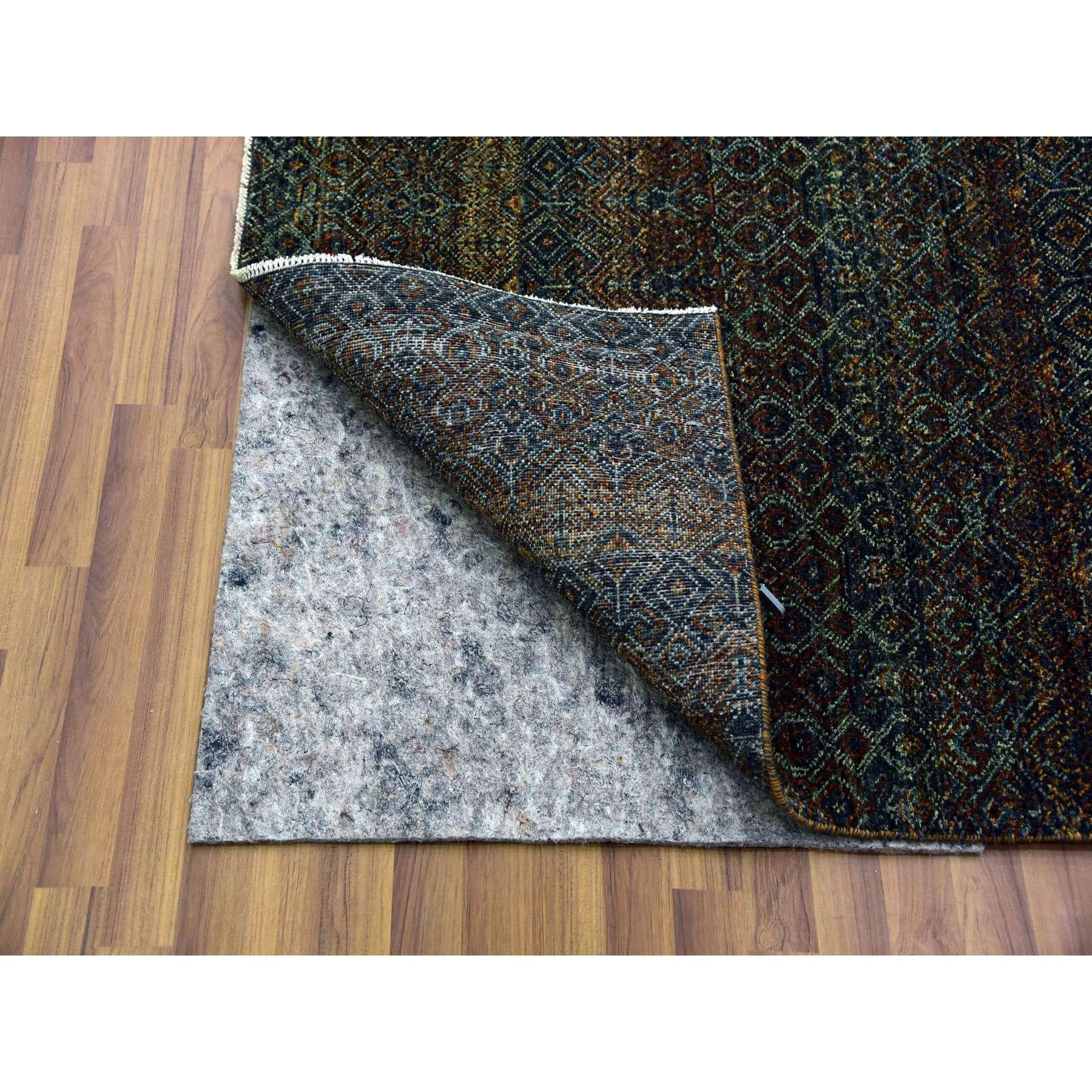 12'x12' Rust Brown, Kohinoor Herat Design, Wolle Handgeknüpft XL Quadratischer Teppich (Indisch) im Angebot