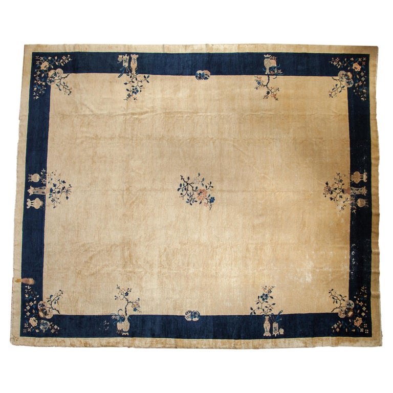 Vintage Peking Square Carpet For Sale at 1stDibs