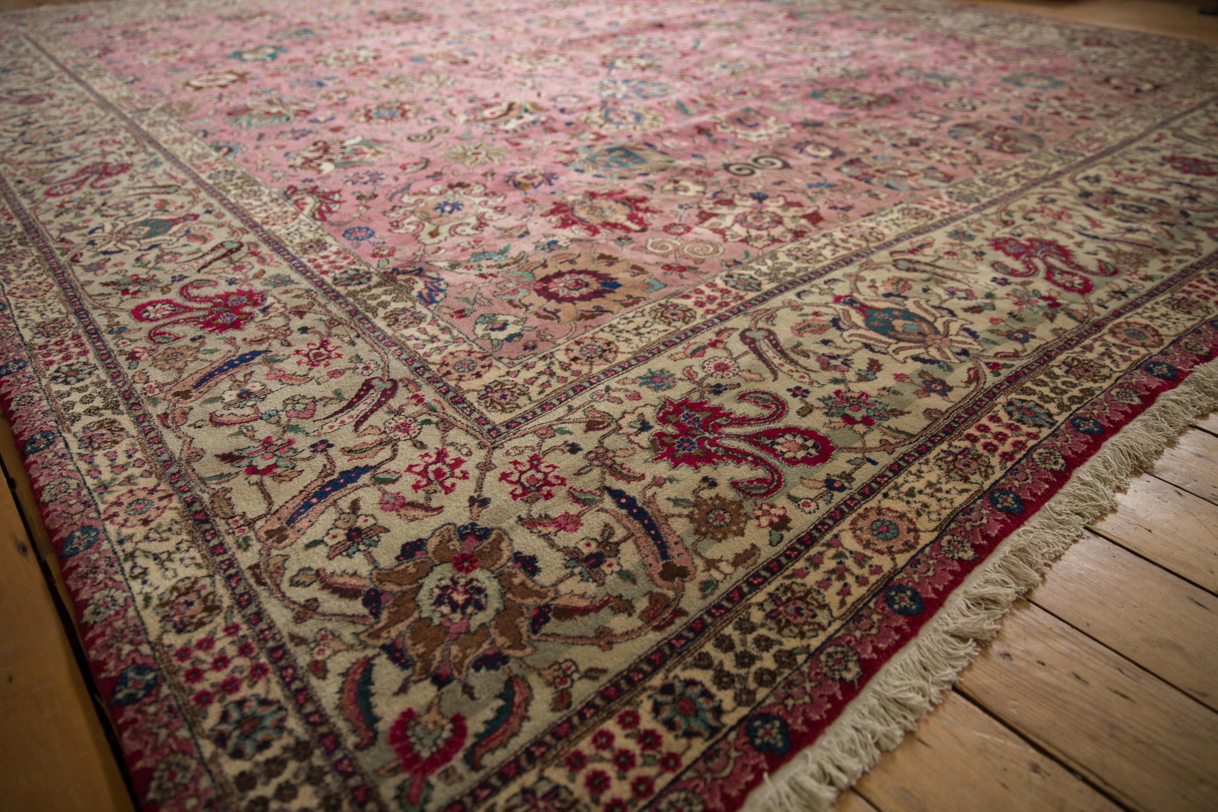 Tapis carré vintage de Tabriz en vente 4