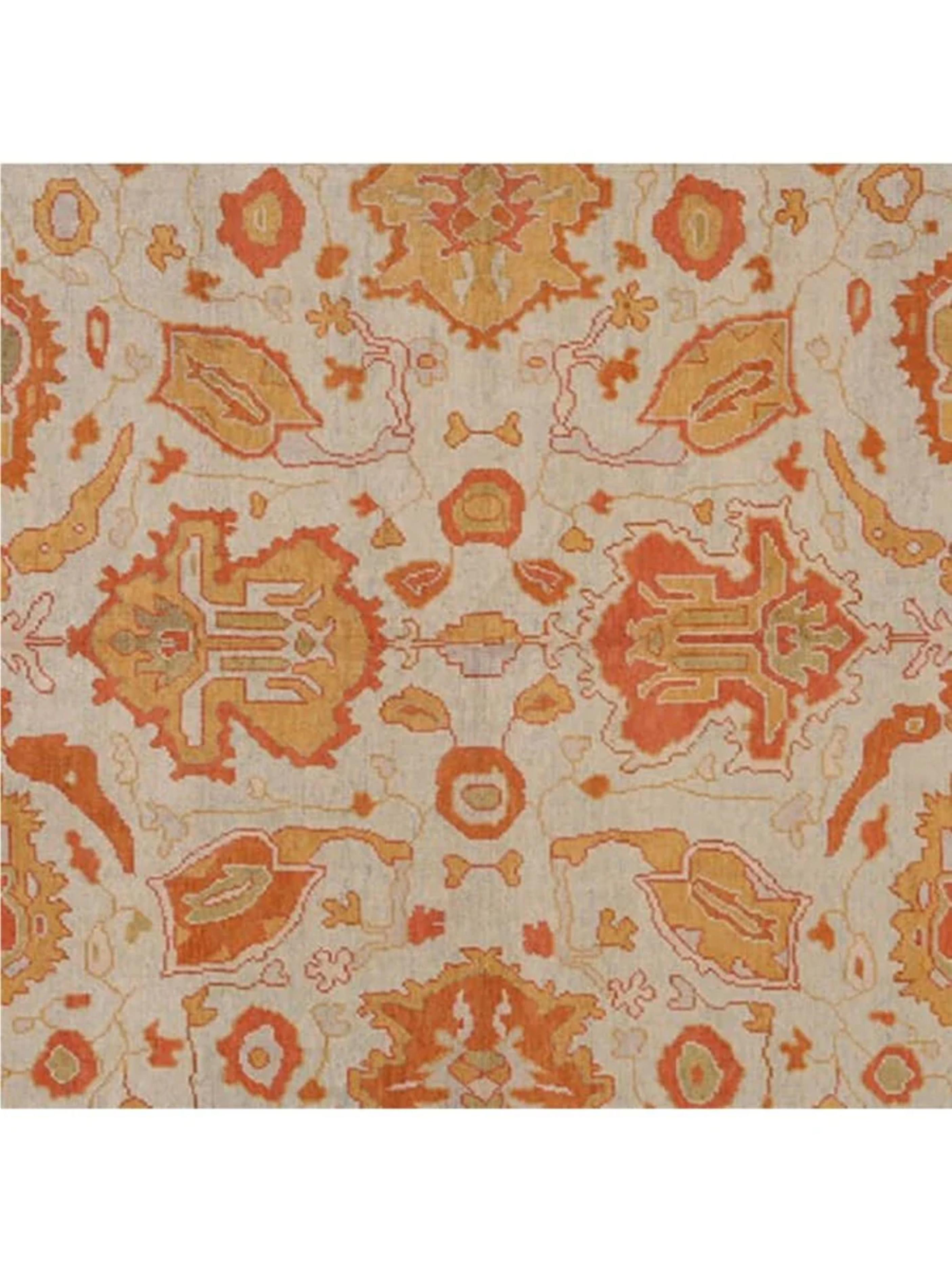 12x14 Handgeknüpfter türkischer Oushak-Teppich im Zustand „Neu“ im Angebot in Dallas, TX