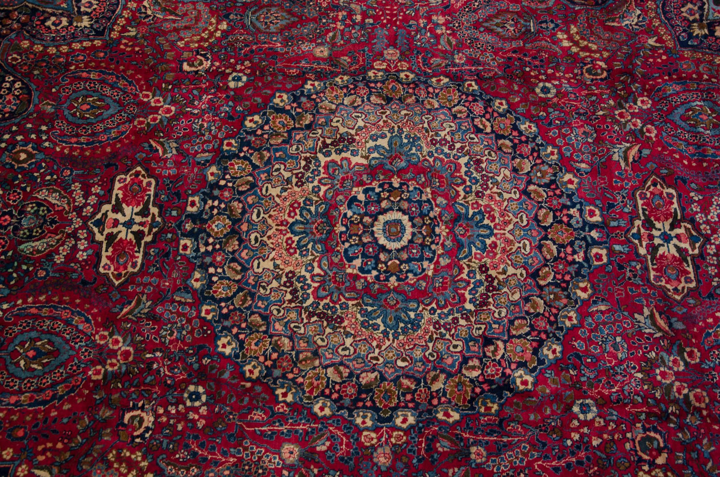 Vintage Tabriz Square Carpet For Sale 3