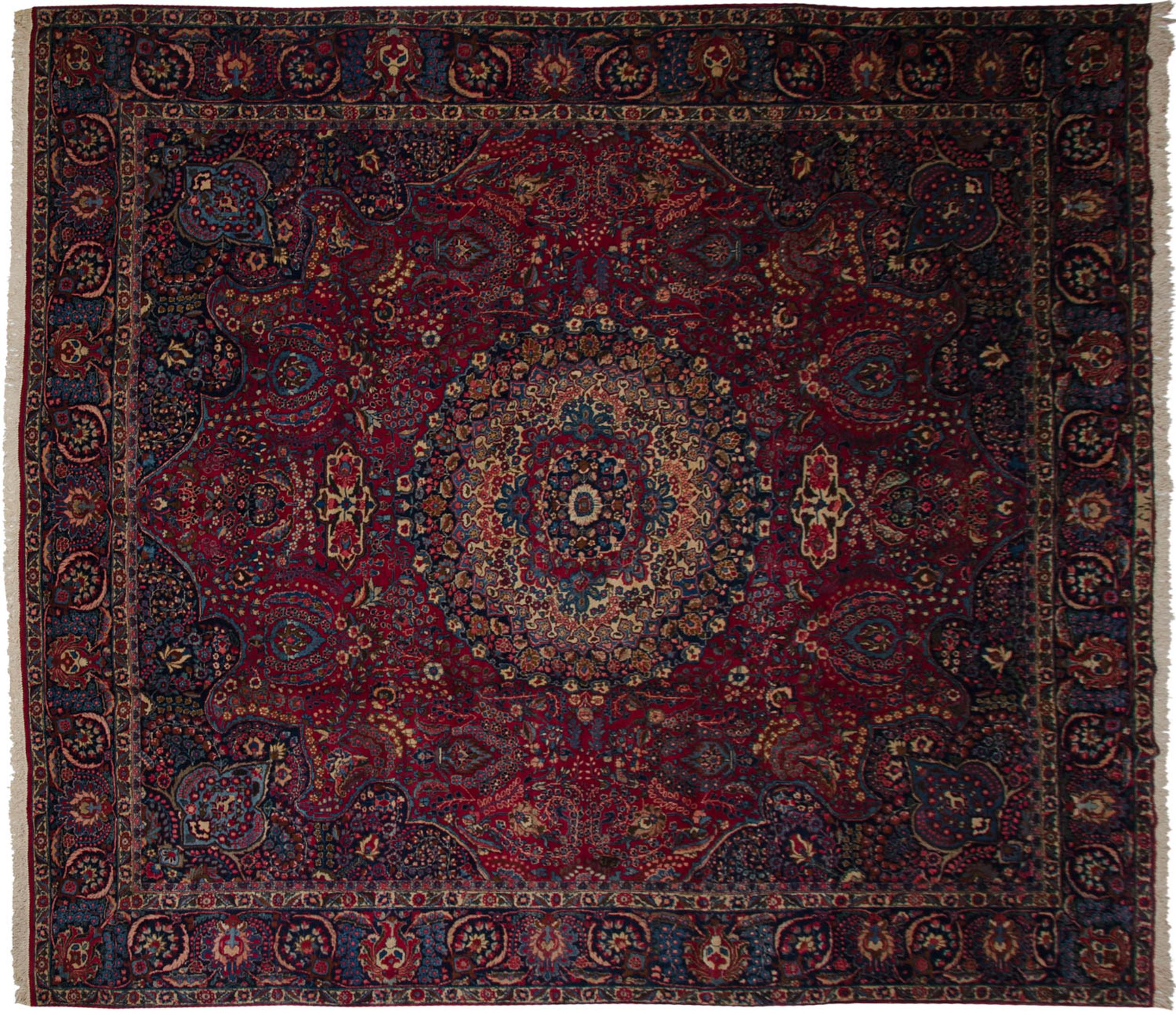 Vintage Tabriz Square Carpet For Sale 4