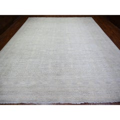 12'x14'3" Marian Blue Stone Washed Peshawar Wool Hand Knotted Oriental Rug
