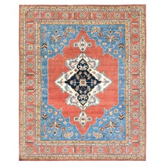 12'x14'7" Imperial Red Afghan Peshawar Heriz Wool Hand Knotted Oriental Rug