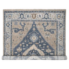 Tappeto orientale oversize in lana organica 12'x14'9" blu navy Bakshaish Design/One