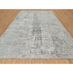 12'x14'9" Sterling Gray Modern Undyed Natural Wool Hand Knotted Oversized Rug
