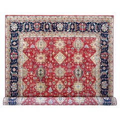 12
x15
 Ajax Red Karajeh Design Tribal Medallions Hand Knotted Wool XL Rug