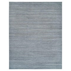 12'x15' Arsenic Gray Modern Striae Design Wool Hand Loomed Oversized Rug