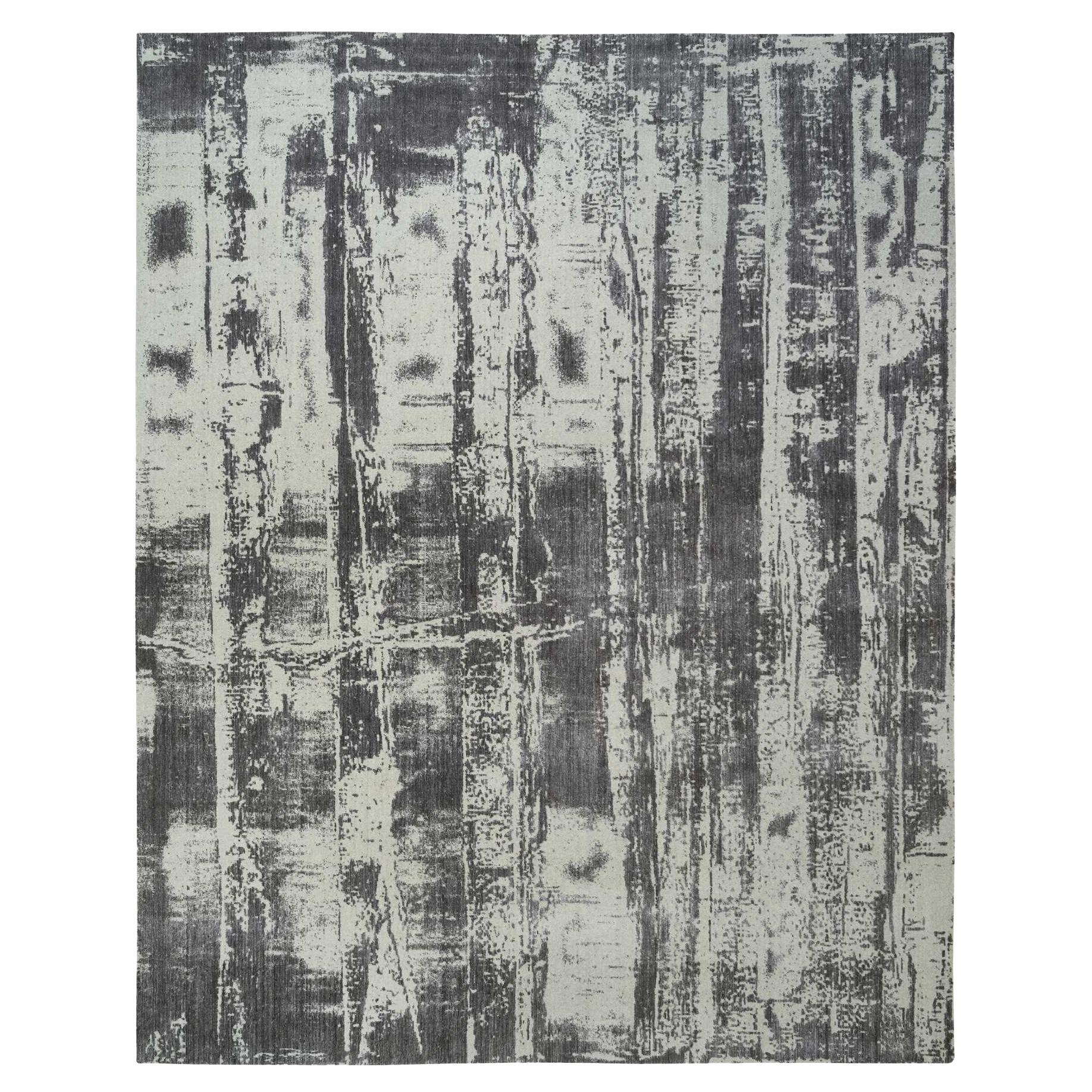 12
x15
 Black, Modern Design, Wool and Silk, Hand Loomed, Oversized, Rug For Sale