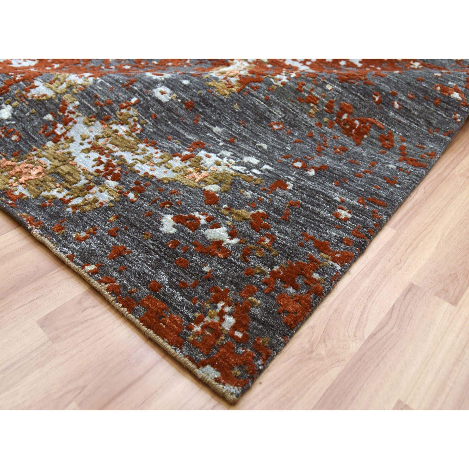 12'x15' Brown Abstract Design Persian Knot Soft Wool Hand Knotted Oriental Rugs In condizioni Nuovo in vendita a Carlstadt, NJ