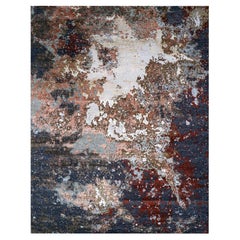 12'x15' Brown Abstract Design Persian Knot Soft Wool Hand Knotted Oriental Rug (tapis d'Orient)