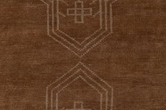 12x15 Brown Earth Tone Persian Hand Knotted Wool Rug ( Se-5 gold)
