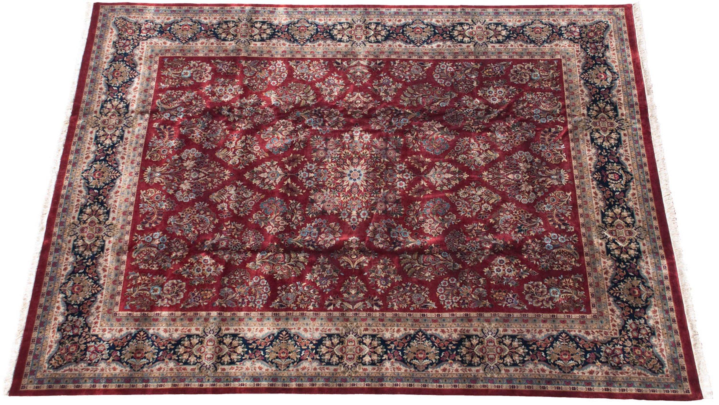 Fine Indian American Sarouk Design Carpet For Sale 1