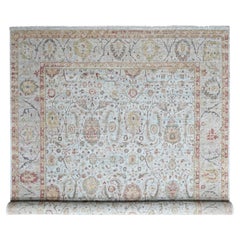 12'x15' Gray Hand Knotted Ziegler Mahal Design Pure Wool Zero Pile XL Rug