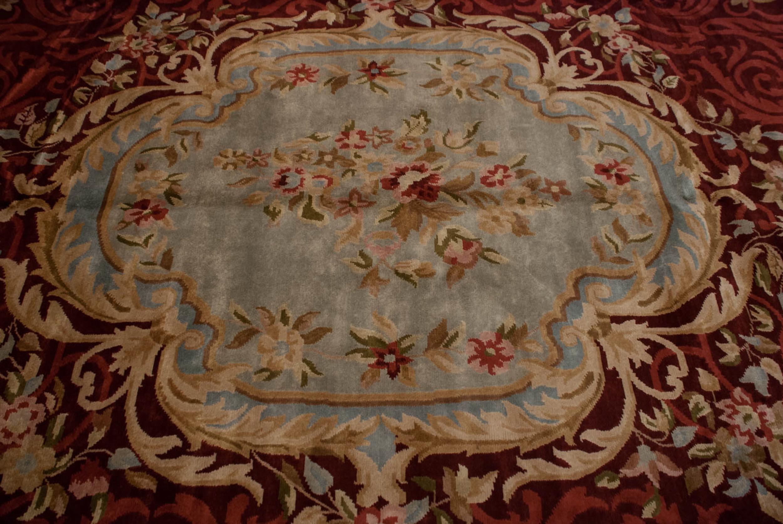 Hand-Knotted Indian Savonnerie Design Carpet For Sale
