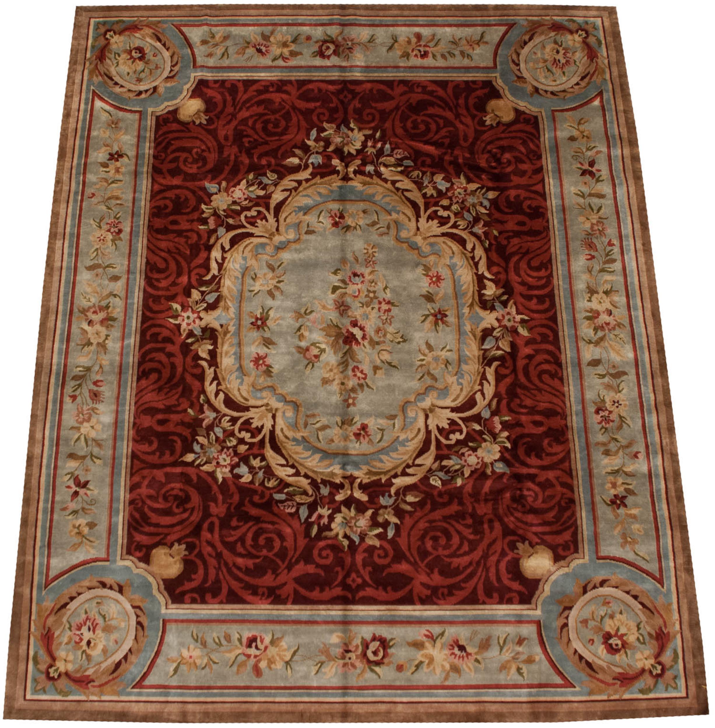 Contemporary Indian Savonnerie Design Carpet For Sale