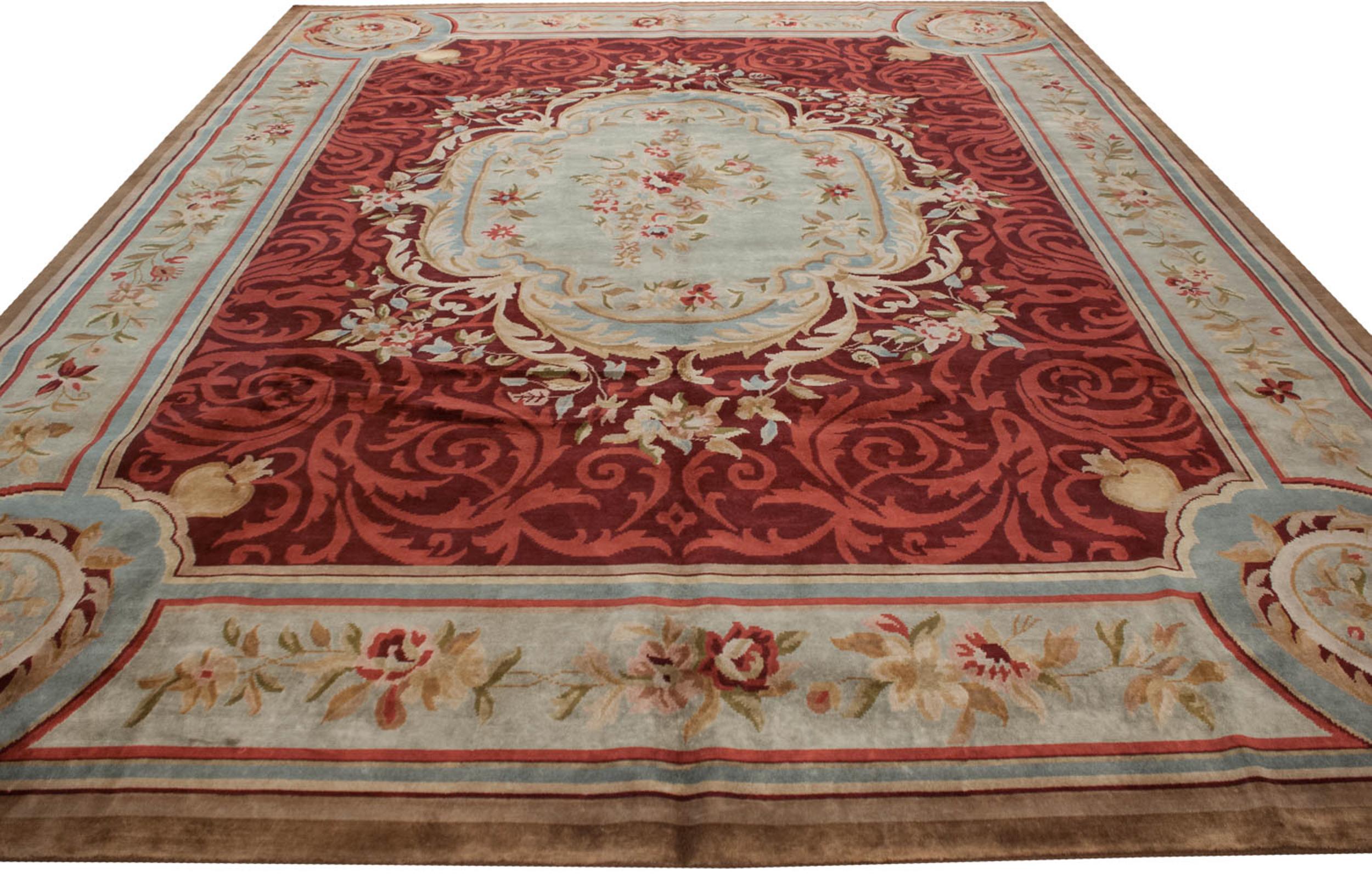 Indian Savonnerie Design Carpet For Sale 1