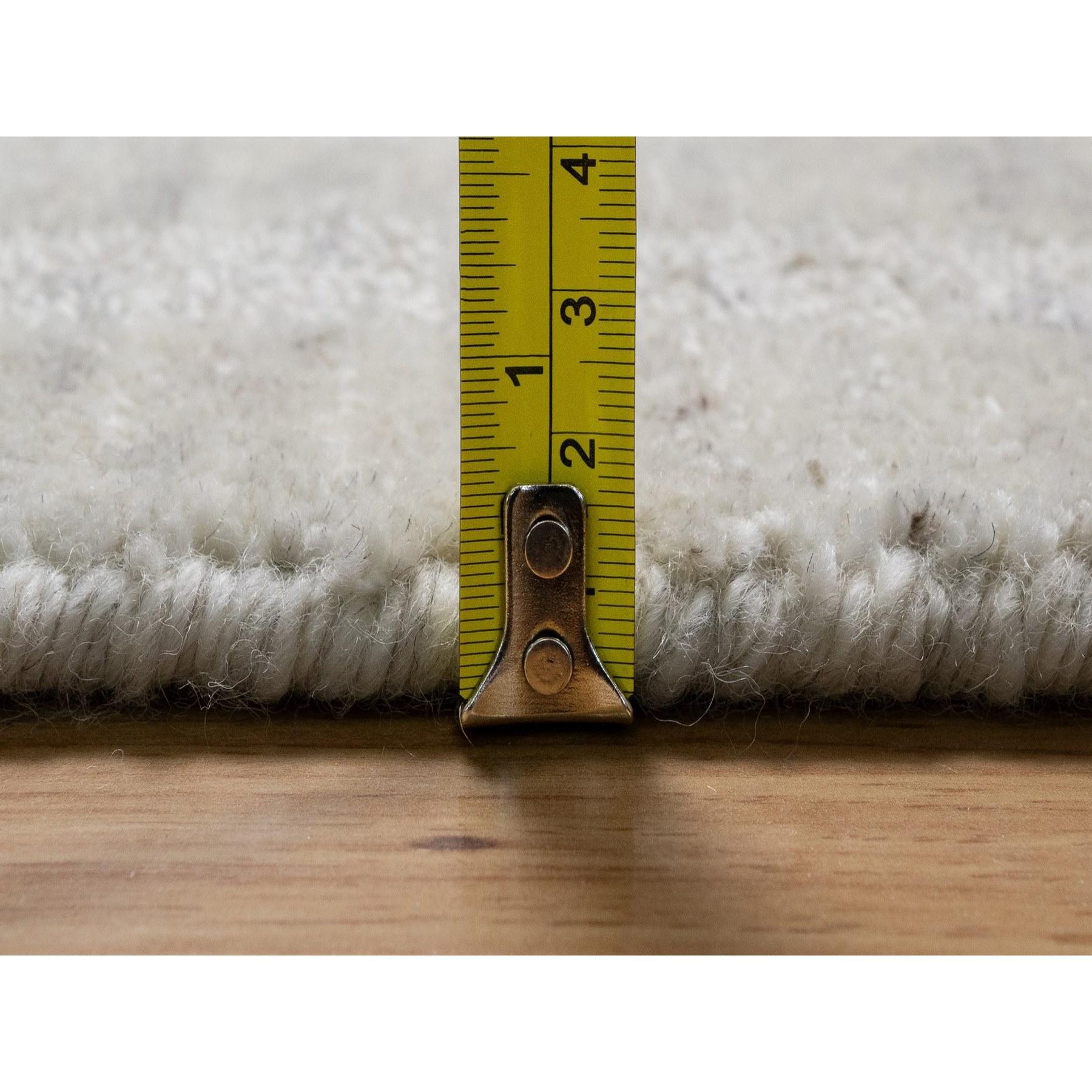 12'x15' Ivory Hand Loomed Vertical Stripes Design Undyed Natural Wool XL Rug im Angebot 2