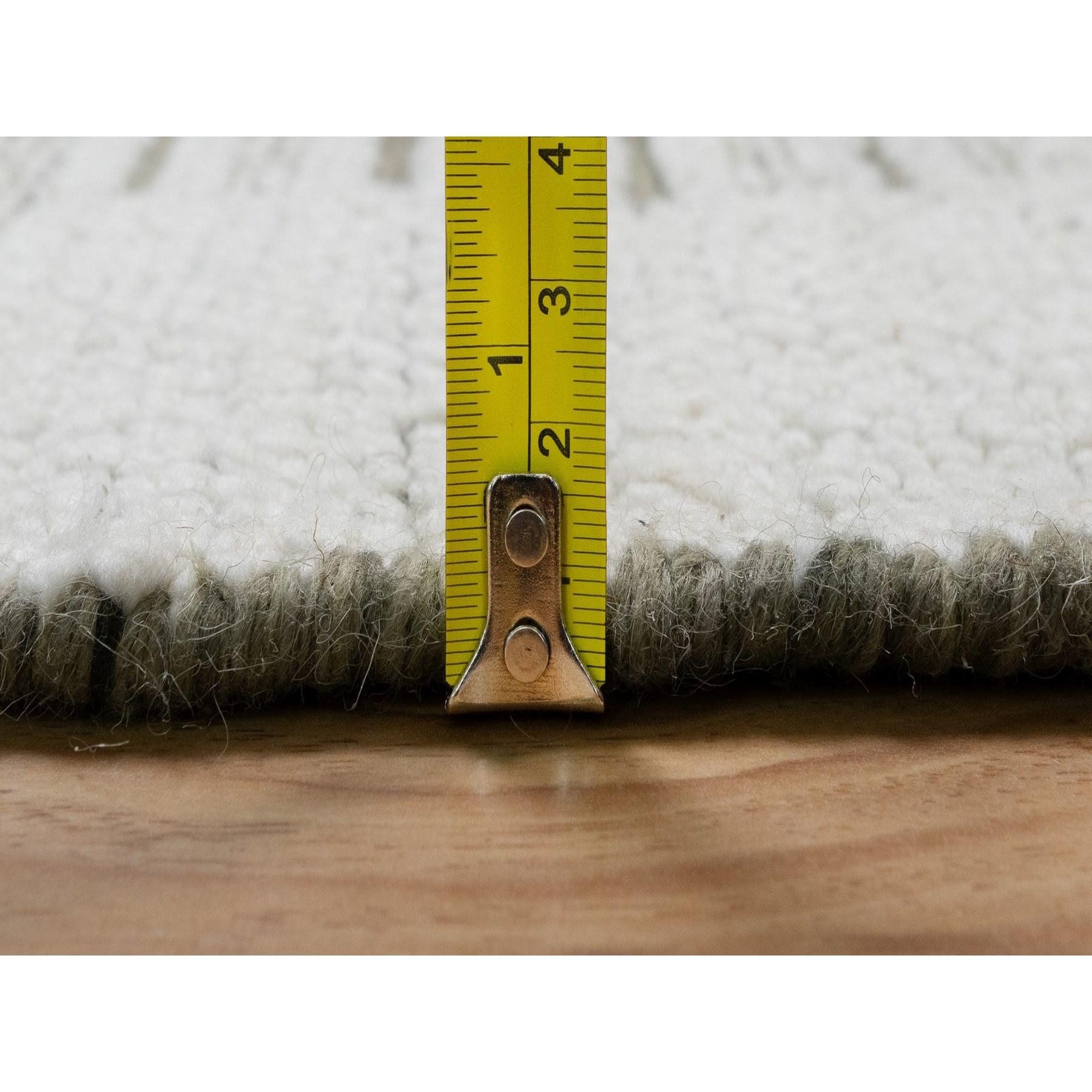 12'x15' Ivory Hand Woven Flat Weave with Textured Pile Natural Wool XL Rug For Sale 3