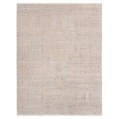 12x15 Muted Gray Blue Cypress Tree Of Life Oushak Design Wool Rug ( JC-5161 )